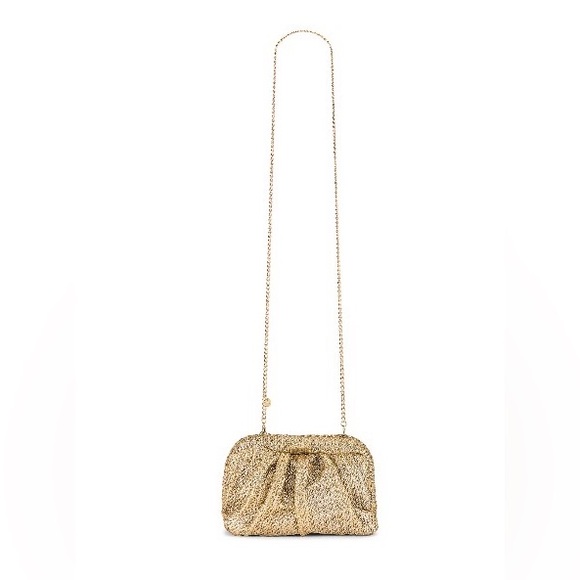 REVOLVE Handbags - Olga Berg Woven Raffia Chain-Shoulder Evening Bag